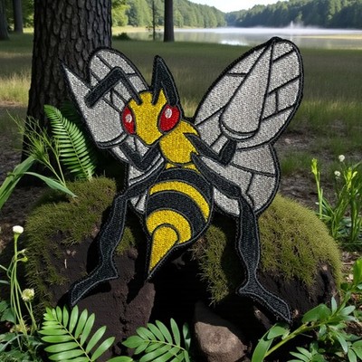 Bee Drill Pokemon Embroidery Patch Multi Sizes 4'' - 6''