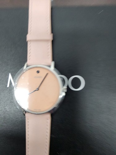 Movado Signature Damenuhr rosa Zifferblatt & gedecktes rosa Lederarmband 0607831 - Bild 3 von 5