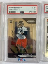 Ray Lewis PSA 7/PSA 6/Roquan Smith PSA 7 Rookie Card (3)card Set. rookie card picture