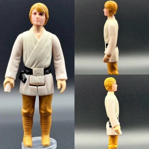 Star Wars Vintage LUKE SKYWALKER FARMBOY Action Figure w/ SANDY BROWN HAIR 1977
