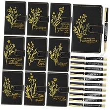 Christian Bulk Gifts Leather Notebook Pens Church Gifts for 10 English Floral