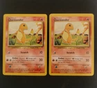 2x Charmander 46/102 Base Set Vintage Pokemon Cards NM/LP