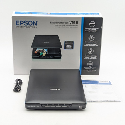 Epson Perfection V19 II Flatbed Photo Scanner 4800 DPI (B11B267201) | Black