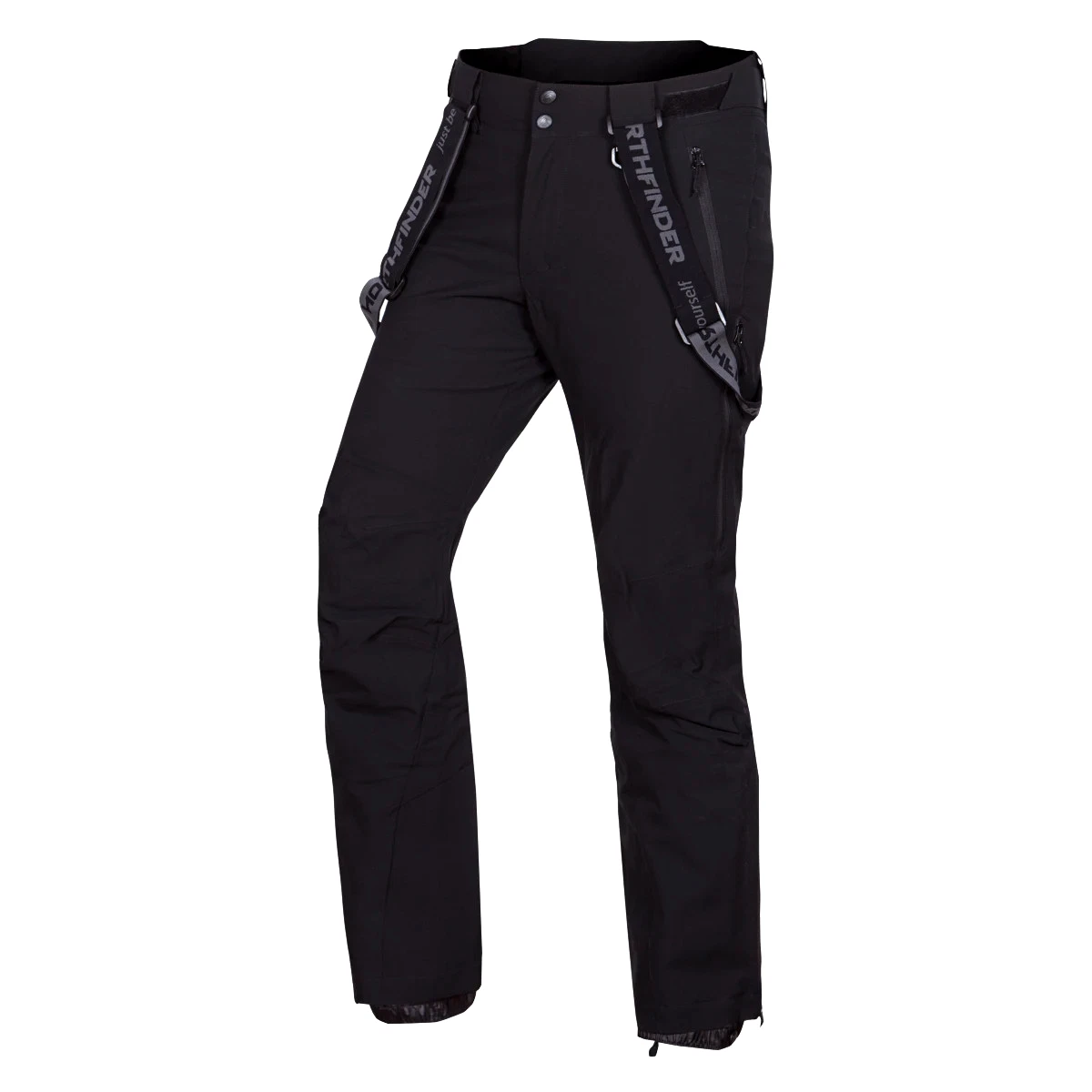 NORTHFINDER Men's comfortable ski pants with detachable JACOBO tracks black XL