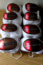 8 x 50 gr.  Strickgarn- Wolle- Chenille Garn  von Schewe - weiß - neu