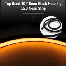 10*10mm Black Silicone LED Diffuser Channel System + 12V 24V COB LED Strip Light