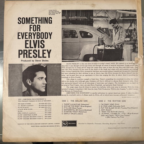 Elvis Presley Something for Everybody (1961 Record) RD-27224 - Picture 2 of 2