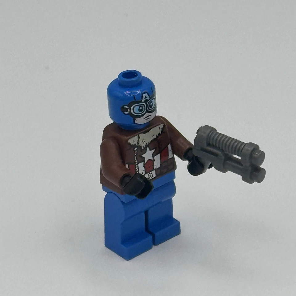 Lego Marvel Mini-figure minifig SH374 Pilot Captain America - Image 4 of 4