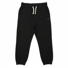 Polo Ralph Lauren Jogger Boys Medium Black Fleece Sweatpants Tapered Drawstring