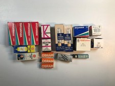Lot of 18 Vintage Projector Bulbs Lamps including Kalamar, Sylvania, GE, etc.