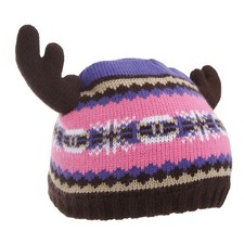 FLOSO Kinder Winter Beanie Mütze Moose mit Geweih (HA435)