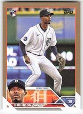 2023 Topps Gold /2023 Brendon Davis RC #494 Detroit Tigers