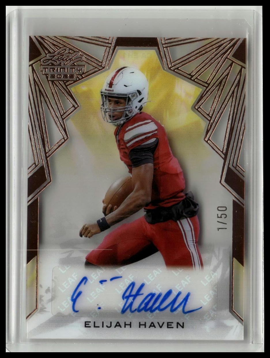2025 Leaf Trinity - Clear Auto Bronze #CA-EH1 Elijah Haven #/50