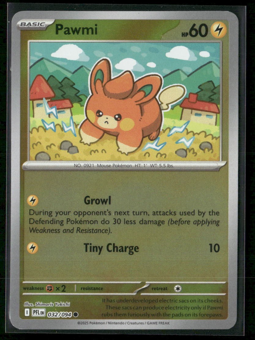 Pawmi ME02: Phantasmal Flames 032/094 Reverse Holo NM