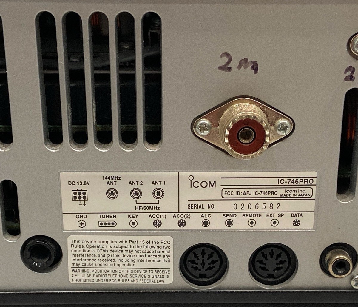🌟Icom IC-746PRO All-Mode Ham Radio Transceiver HF VHF, Mic Power