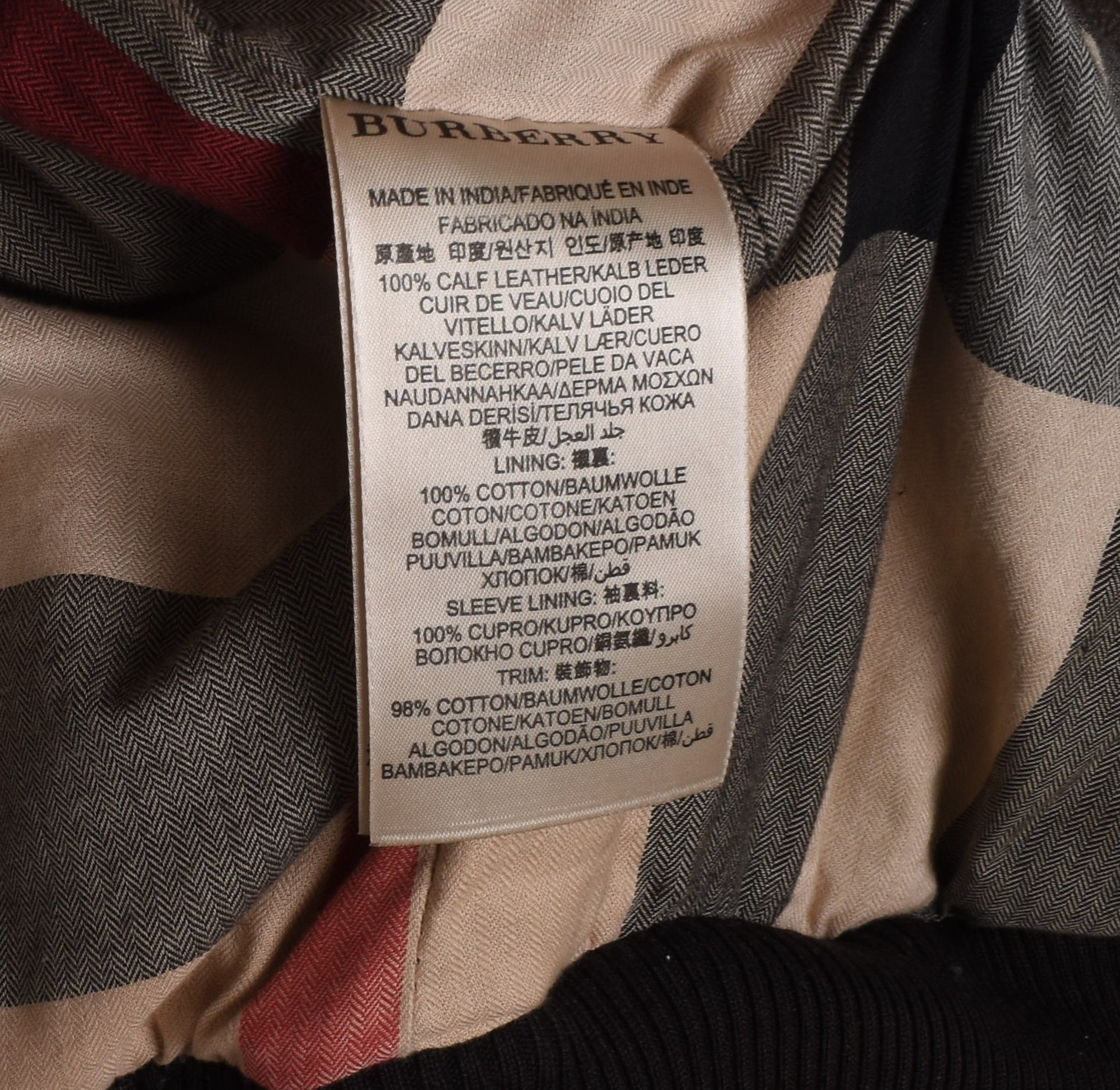 Vintage Burberry Brit Men's Leather Jacket, Multi Pocket, Medium image 8