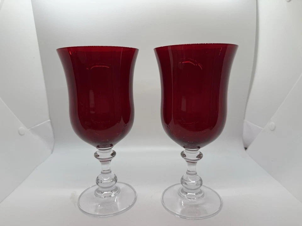 Copas de té helado rojo rubí campo francés Mikasa de colección - Juego de 2 - 8" | 18 OZ Foto 4 de 4