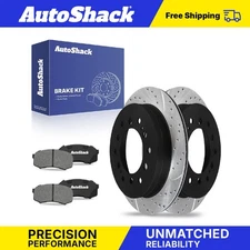 Rear Drilled Slotted Brake Rotors Ceramic Pads for Toyota 4Runner Sequoia