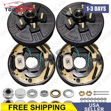 Pair Electric Trailer Manual Adjusting Brake 5-4.5 Hub Drum Kit For 3500lb Axle Pair Electric Trailer Manual Adjusting Brake 5-4.5 Hub Drum Kit For 3500lb Axle