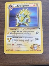 Pokémon TCG Lt. Surge's Jolteon 28/132 Gym Challenge Non-Holo Rare Card
