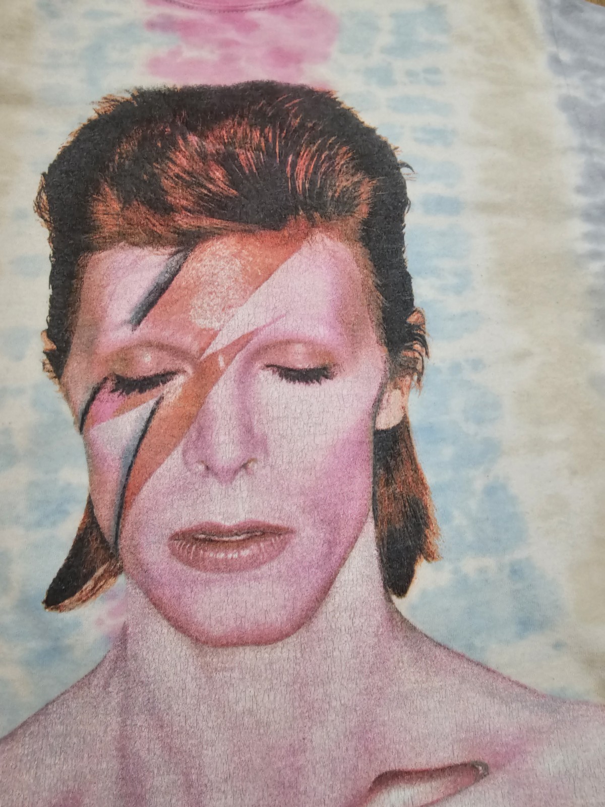 David Bowie 1973 Tour Tie Dye T Shirt Small Short Sleeve Tee Merch image 2
