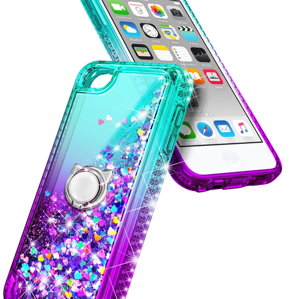 For iPod Touch 5th 6th 7th Gen Case Liquid Glitter Bling Cover +Screen Protector - Image 3 of 4
