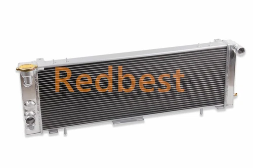 Aluminum 4 Row Radiator Shroud Fan For 1991-2001 Jeep Cherokee XJ Comanche AT MT - Imagen 8 de 14