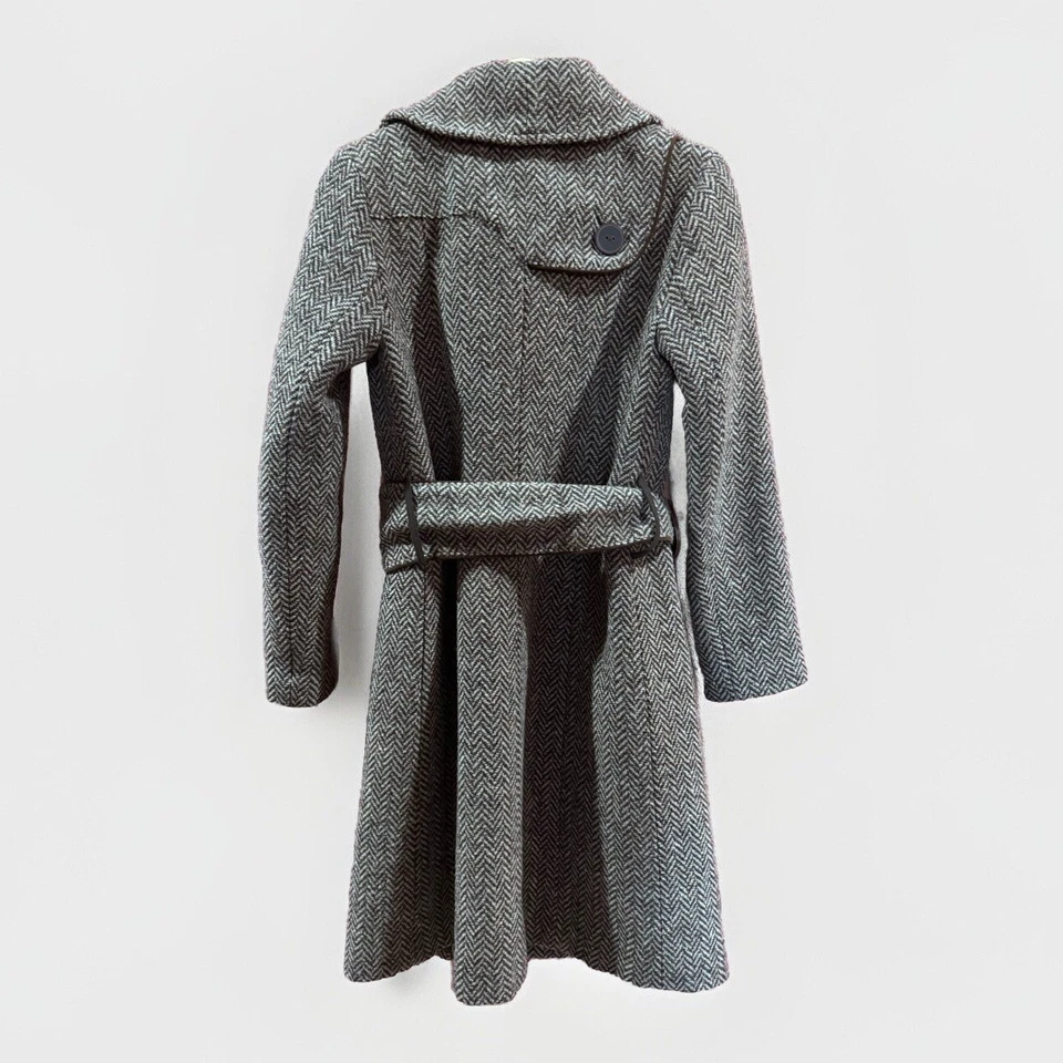 Пальто на молнии SOIA & KYO из твидовой шерстяной смеси размер MED - Изображение 2 из 4