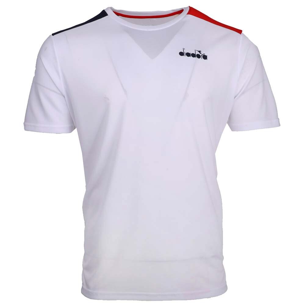 Diadora Core Tennis Crew Neck Short Sleeve Athletic T-Shirt Mens White Casual To