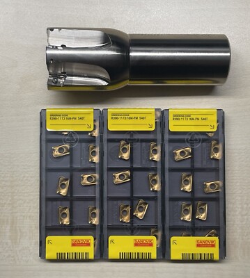 Mapal Eckfräser / Schaftfräser ø 40 mm Z=5 mit IK + 30 Wendeschneidplatten neu