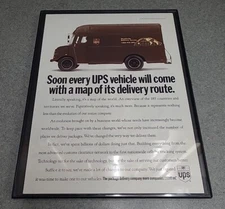 UPS Truck United Parcel Service 1993 Print Ad Framed 8.5x11 