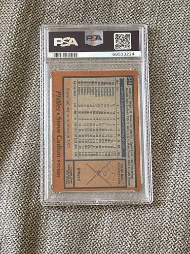 DCC: 1978 Topps Steve Carlton #540 PSA 6 EX-MT Philadelphia Phillies HOF - Picture 2 of 2