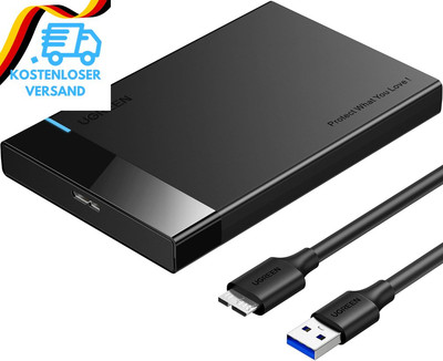 UGREEN Festplattengehäuse 2,5 Zoll USB 3.0 SATA Gehäuse Für 2.5 Zoll SSD Und HDD