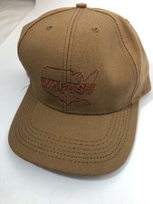 Wabash National Vintage Trucker Hat Brown Canvas Made in USA Snapback Cap Mens