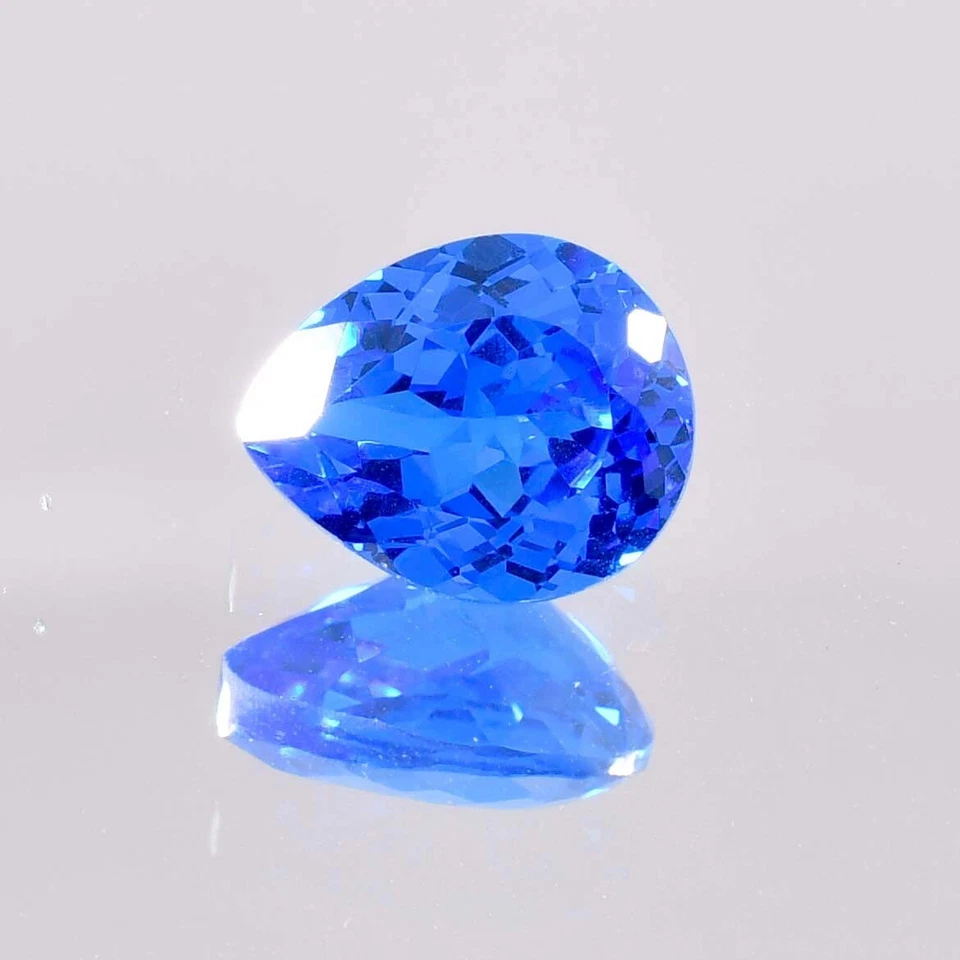 Flawless 16 x 12 mm Natural Blue Tanzanite Loose Gemstone (GIT Certified) - Image 3 of 4