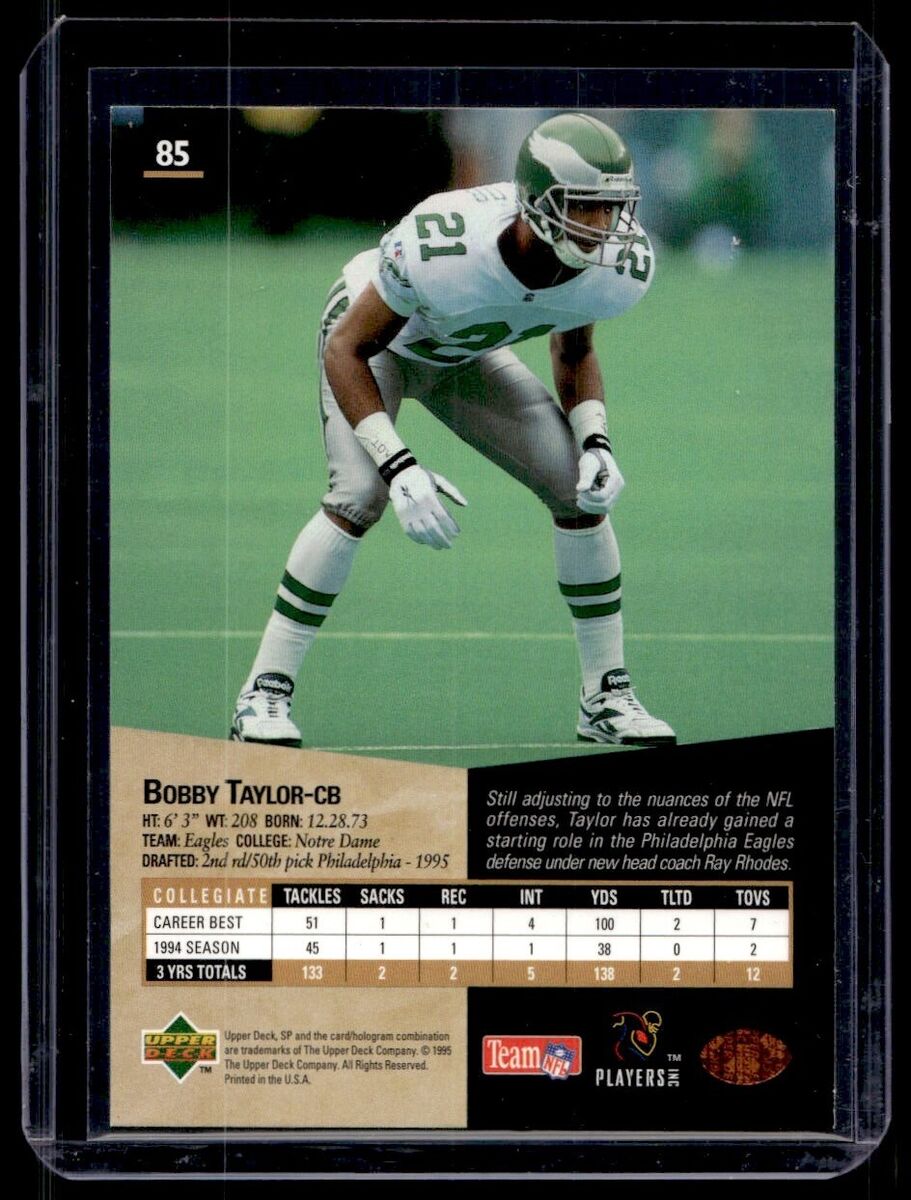 1995 SP Bobby Taylor Rookie G32 Philadelphia Eagles #85 | eBay 1995 SP Bobby Taylor Rookie G32 Philadelphia Eagles #85 | eBay
