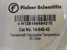 FISHER SCIENTIFIC 14-648-42 DISPOSABLE 40 DAY TEMPERATURE CHART RECORDER