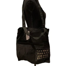 Goodee for Cartiera Organic Cotton Tote Bag Black NWT 