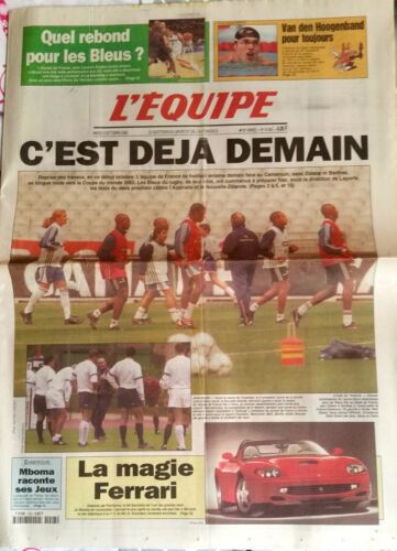 L'Equipe Journal 3/10/2000; Van Den Hoogenband pour toujours/ Mboma reconte - Picture 1 of 1