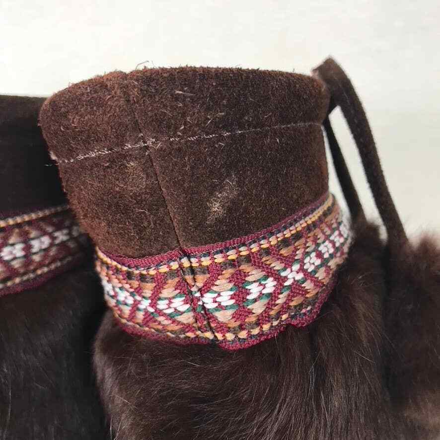 Minnetonka Boots Suede Rabbit Fur 6 Brown Carson … - image 10