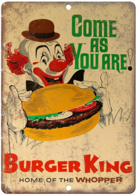 Burger King Home of The Whopper Clown Ad 12