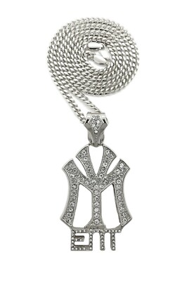 The World is Yours Pendant & 16 18 20 24 Iced Cuban Box Lock Chain