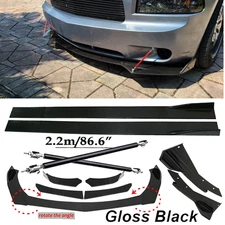 Front Bumper Lip Spoiler Side Skirt Body Kit Glossy For Volvo 60s 90s