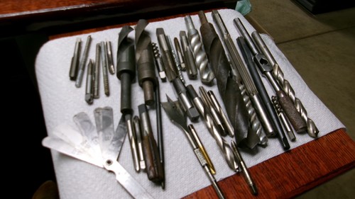 MACHINE TAPS MASONRY DRILLS TAP HANDLE SPADE BIT REAMERS LARGE STEP SHANK DRILLS