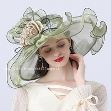 Women Kentucky Derby Flounce Cocktail Tea Party Bridal Wedding Dress Formal Hats