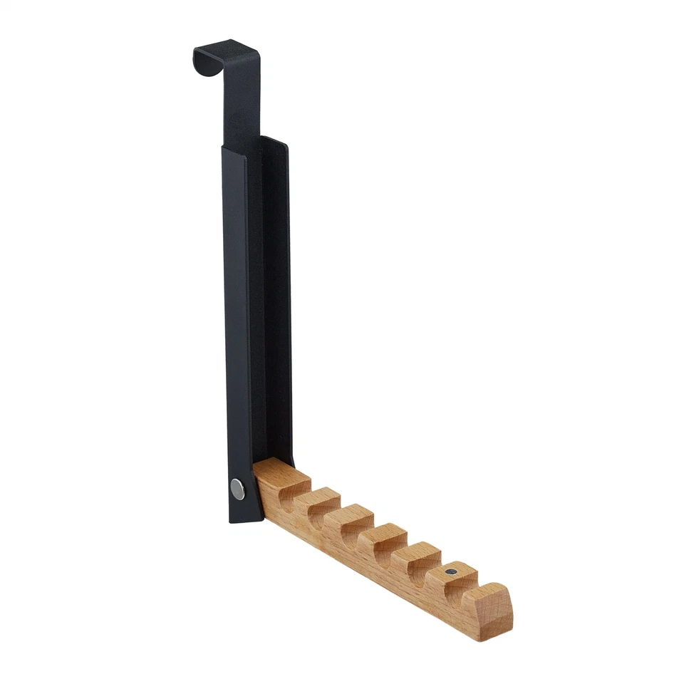 relaxdays klappbare Türgarderobe - Schwarz (10037736)
