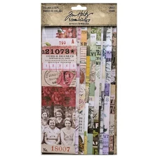 Tim Holtz Idea-ology Collage Strips Large-30 Pieces