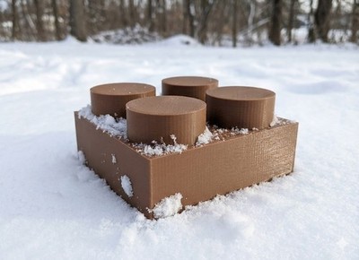 Schnee Lego Stein Form-Modular 2x2 Werkzeug zum Bau von Schneefestungen & Burgen