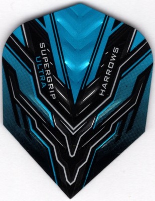 Blue HARROWS SUPERGRIP ULTRA Dimplex Dart Flights: 3 per set