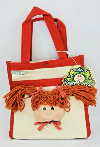 Vintage 1983 Cabbage Patch Kids Face Canvas Tote Bag Brand New with Tag